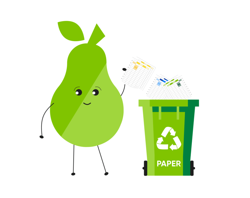Pear throwing away spreadsheets